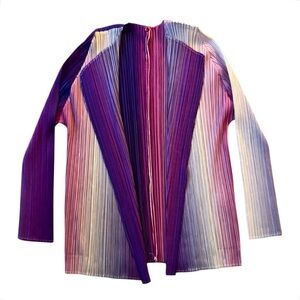 RARE Pleats Please Issey Miyake ombré cardigan